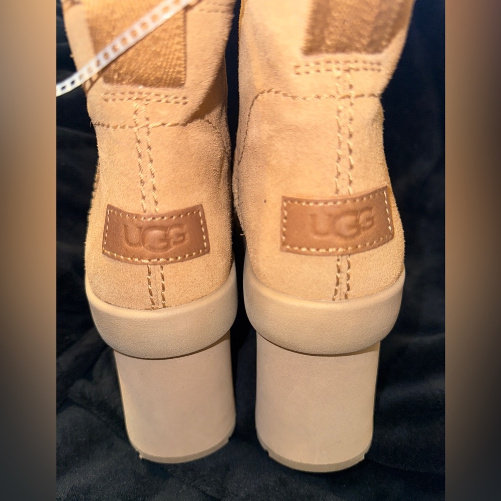 UGG Mini New Heights Platform Boot (Women) Tan Heeled Platform Boots - Picture 4 of 14